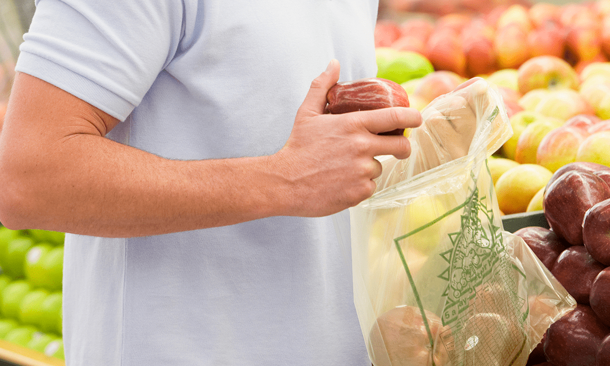Bolsas de sección compostables para fruta y verdura de INZEA.