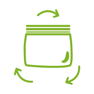 Icono de soluciones reciclables de NUREL Engineering Polymers.