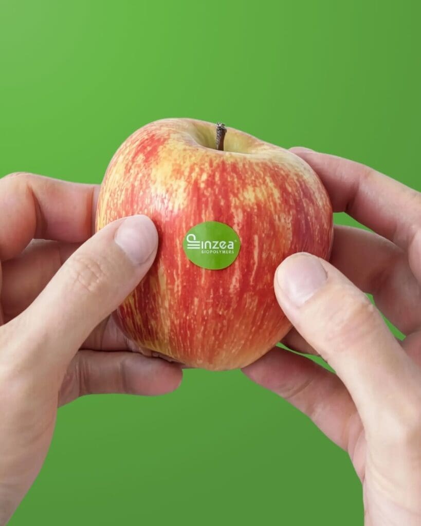 Biopolímeros INZEA para su aplicación en etiquetas para fruta biodegradables y compostables